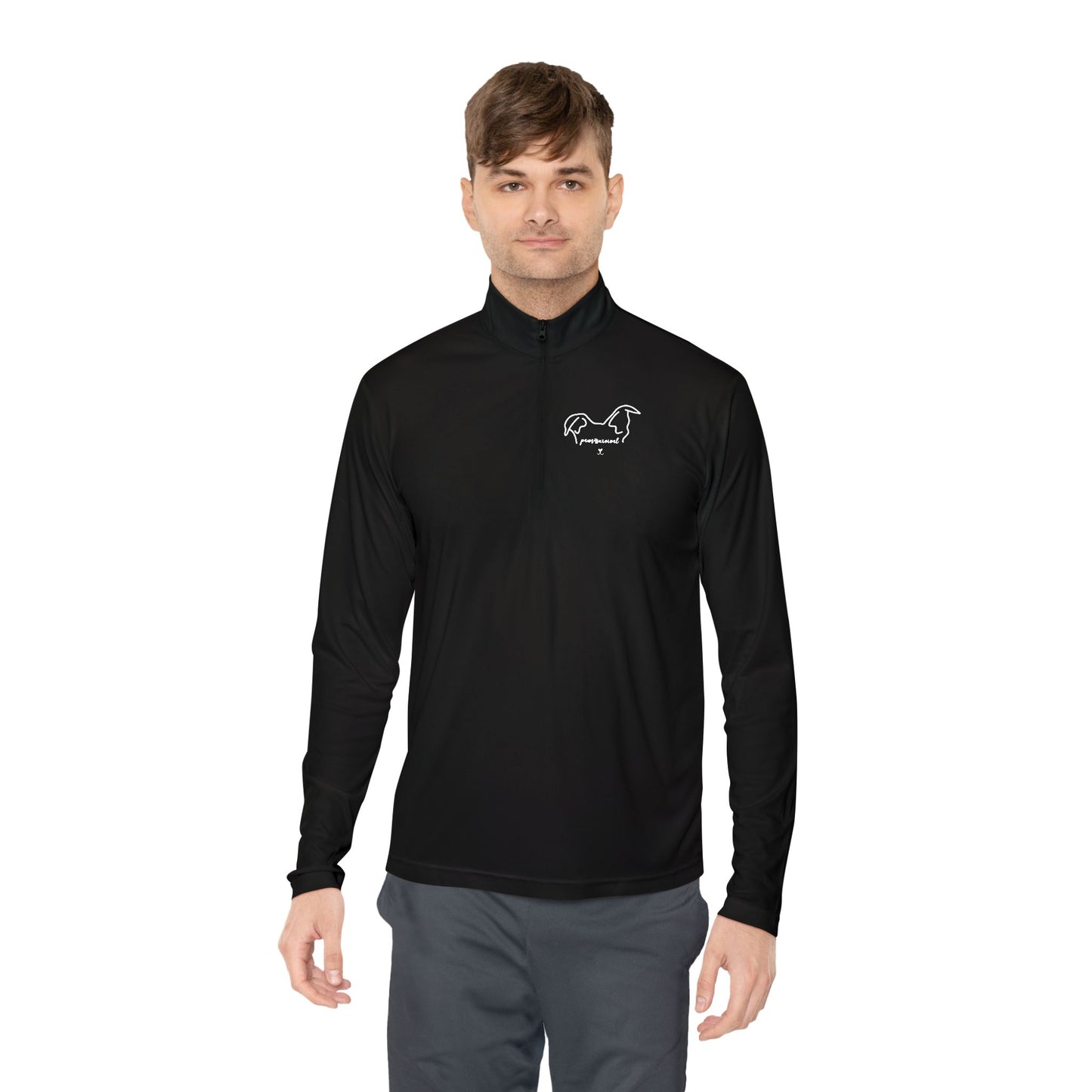 Athletic Dog Lover Quarter-Zip Pullover